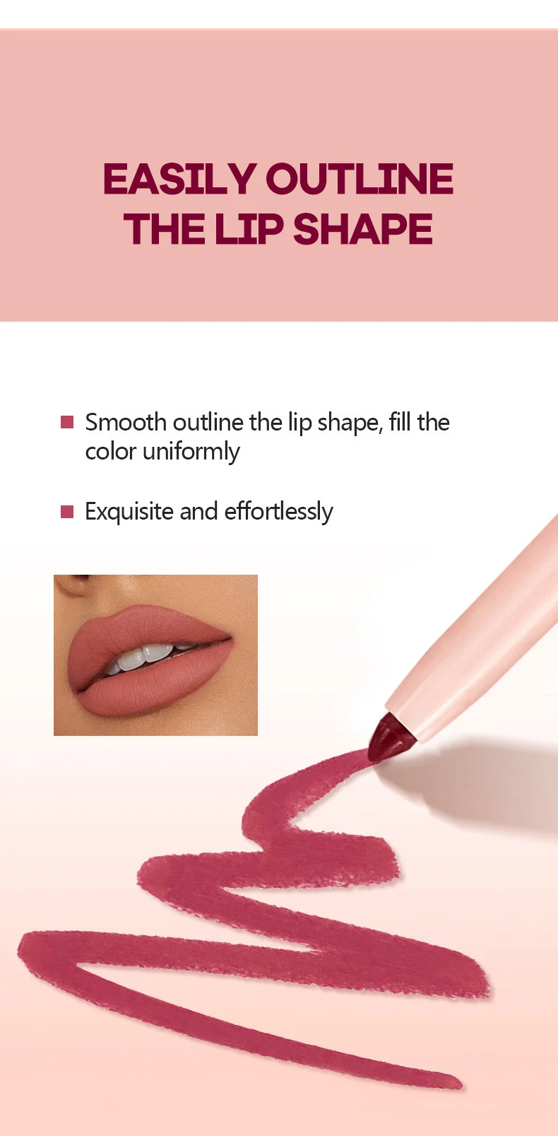 Matte Lip Liner Pencil Waterproof Long-Lasting Lipstick 2-in-1 Lip Contour Pen 5 matte lip liner pencil waterproof long lasting lipstick 2 in 1 sit nw3r7qap desc 5