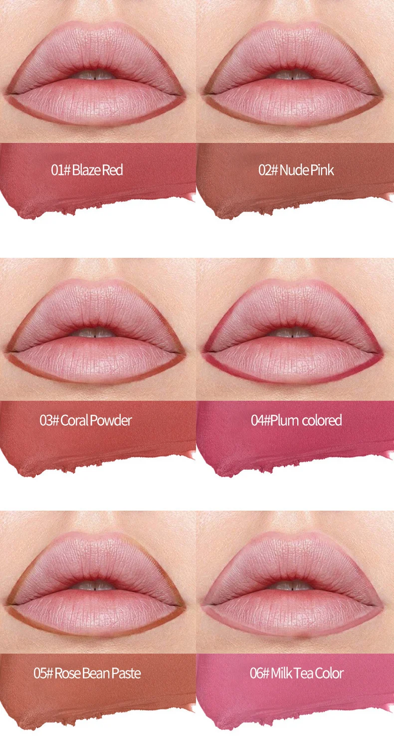 Matte Lip Liner Pencil Waterproof Long-Lasting Lipstick 2-in-1 Lip Contour Pen 8 matte lip liner pencil waterproof long lasting lipstick 2 in 1 sit nw3r7qap desc 8