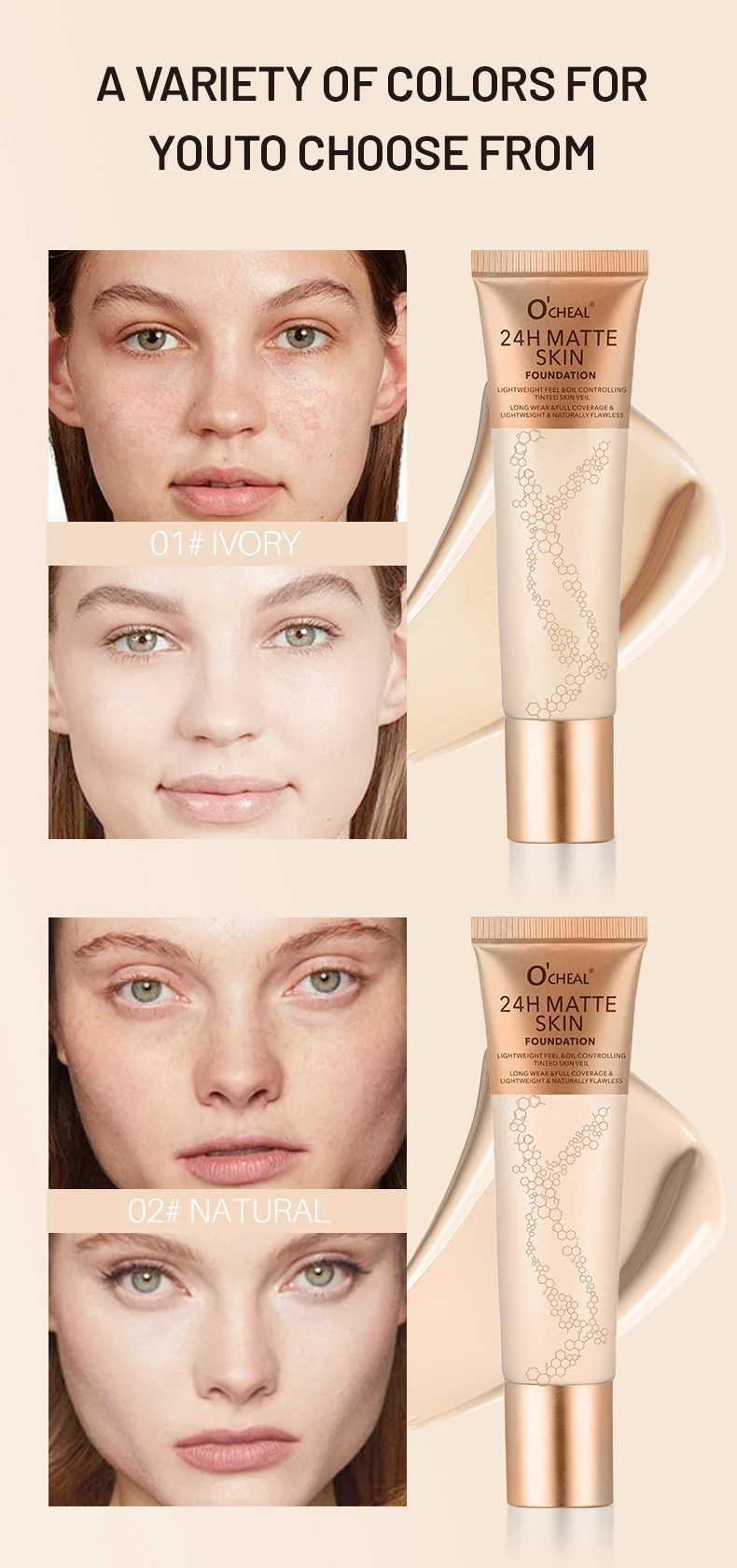 Matte Liquid Foundation Oil Control Full Coverage Long-Lasting Makeup Foundation 30ml 6 matte liquid foundation oil control full coverage sit wxxr6qgr desc 6