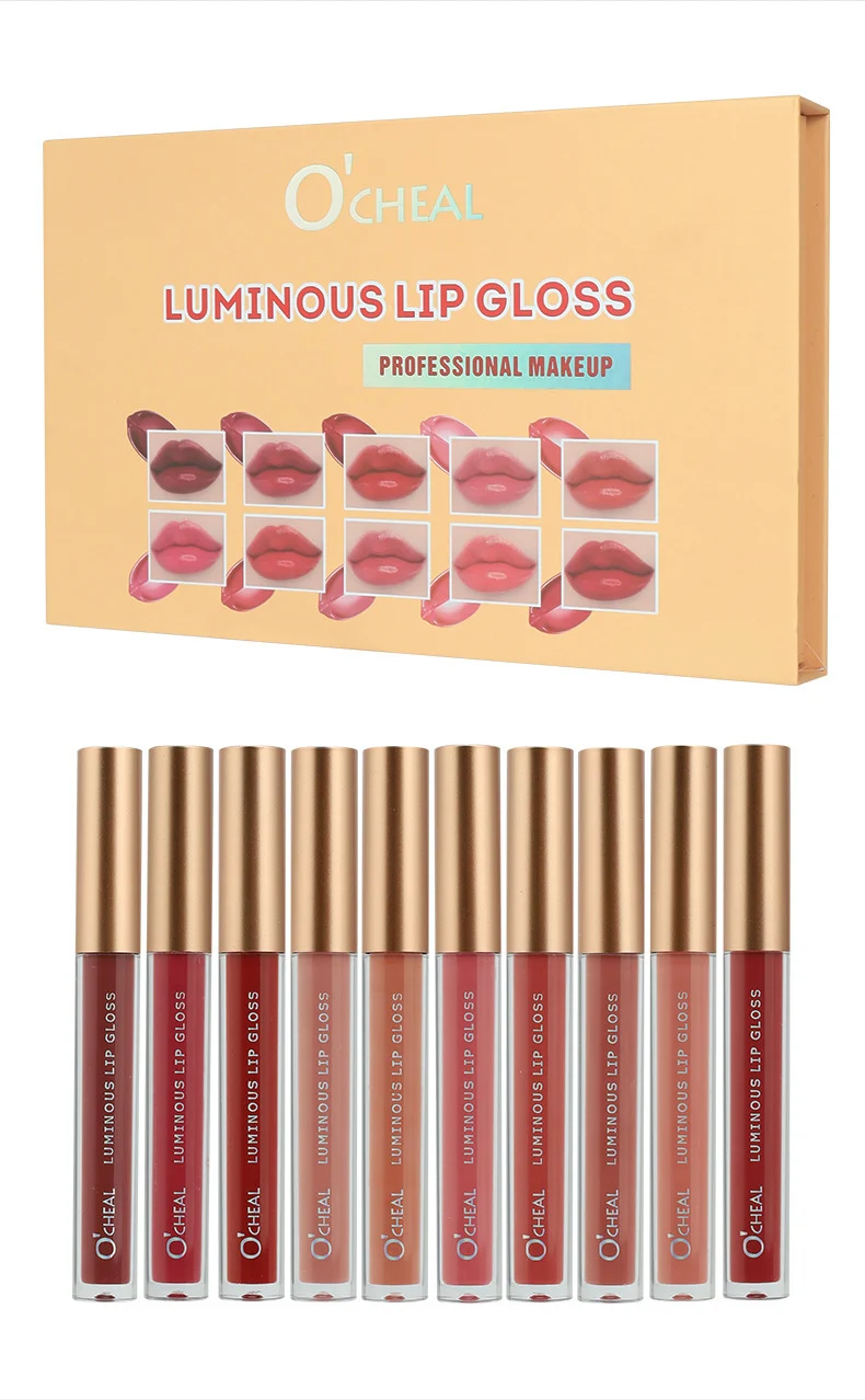 Matte Liquid Lipstick Set 10 Colors Velvety Lip Gloss Waterproof Non-Stick Cup Long Lasting Lip Color 12 matte liquid lipstick set 10 colors velvety lip gloss sit qmuv3jtz desc 12