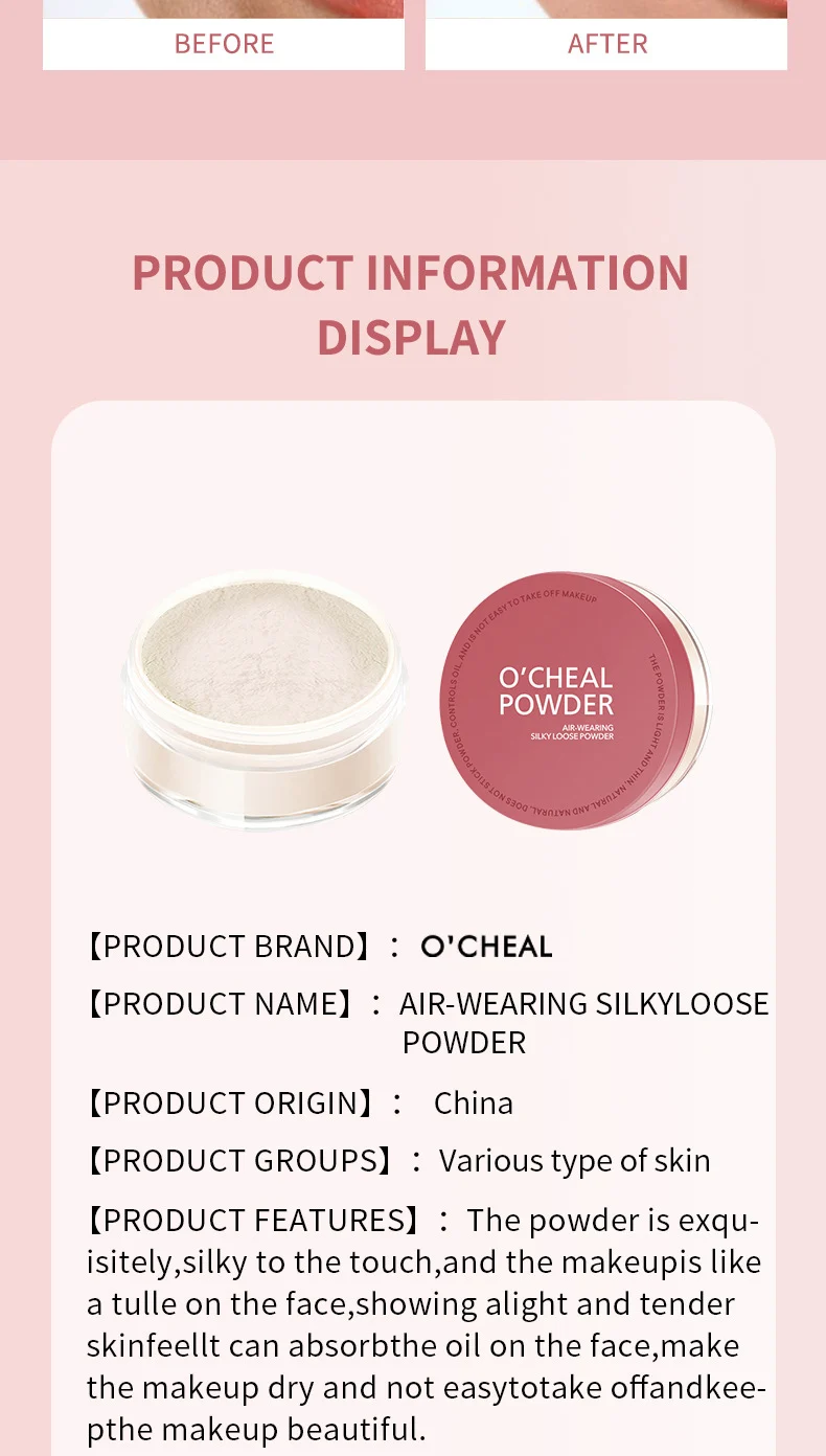 Matte Setting Powder Long-Lasting Oil Control Loose Powder Concealer Pores Brightening 18 matte setting powder long lasting oil control loose powder sit y24ur7tx desc 18