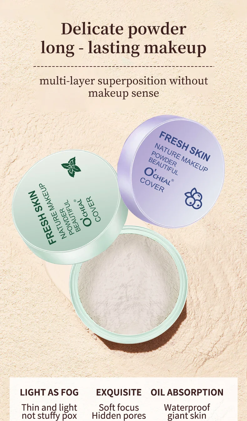 Mineral Setting Powder Long-Lasting Loose Powder for Makeup 3 mineral setting powder long lasting loose powder sit a2y5t3yt desc 3