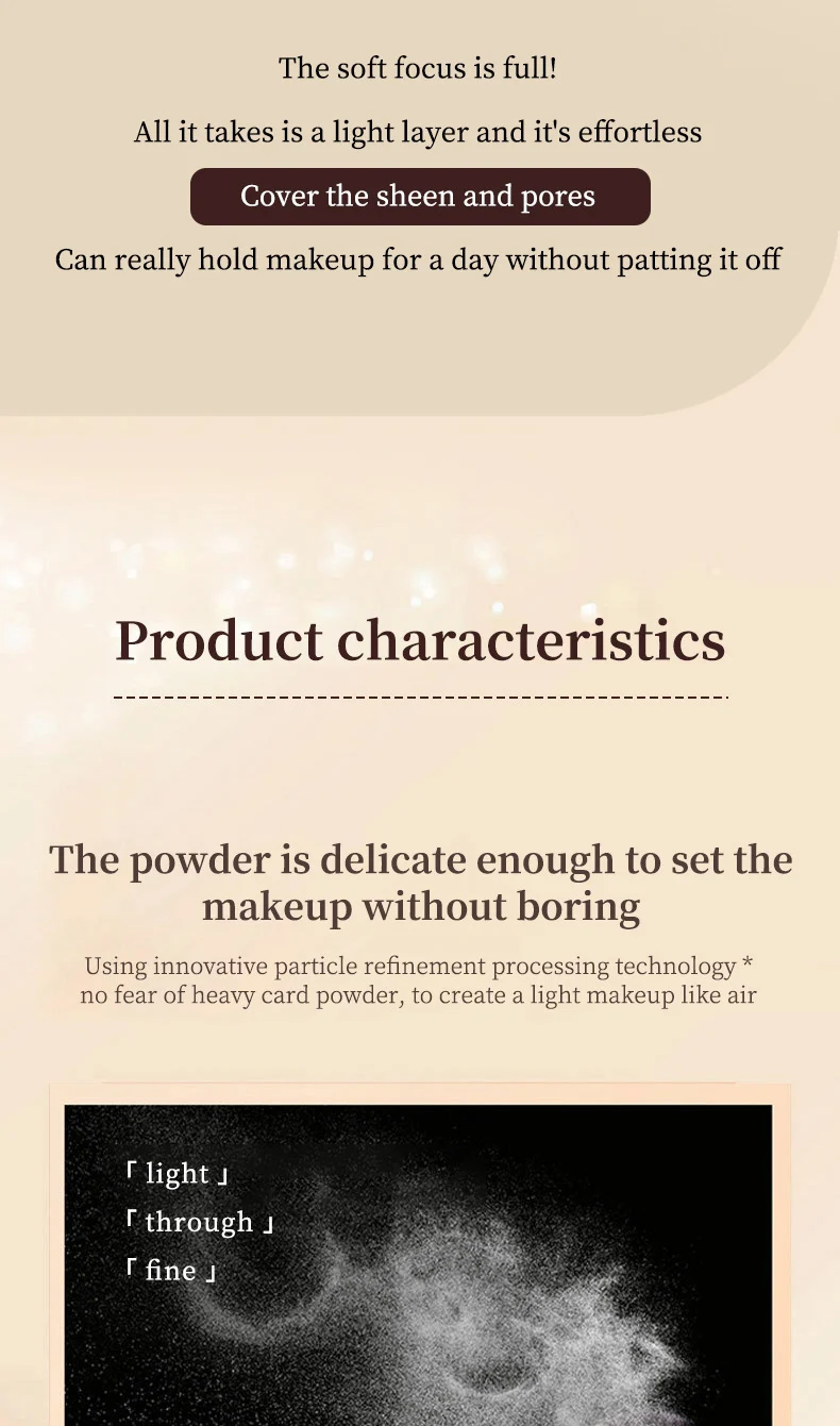 Mineral Setting Powder Long-Lasting Loose Powder for Makeup 5 mineral setting powder long lasting loose powder sit a2y5t3yt desc 5