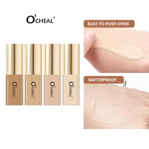 O'CHEAL Mini Concealer Liquid for acne spots, dark circles, and under-eye bags with waterproof formula and 3.5g net weight.