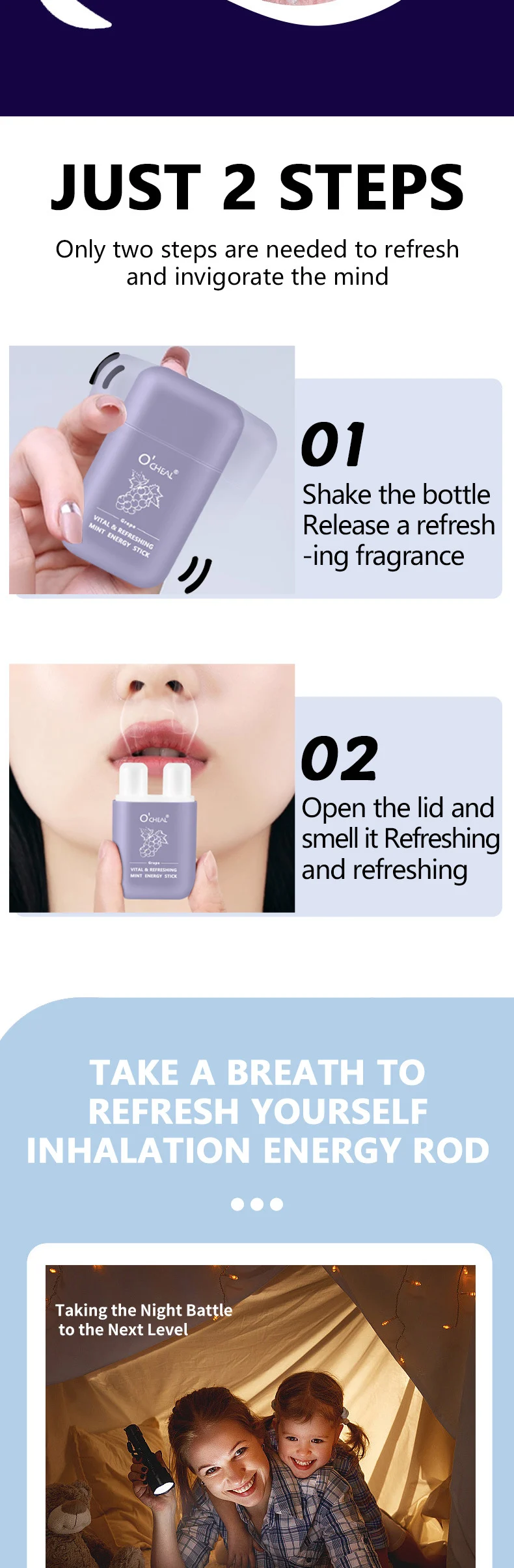 Mint Energy Stick for Alertness Portable Nasal Inhaler Refreshing Aromatherapy Stick 7 mint energy stick nasal inhaler refreshing sit mawsew3d desc 7