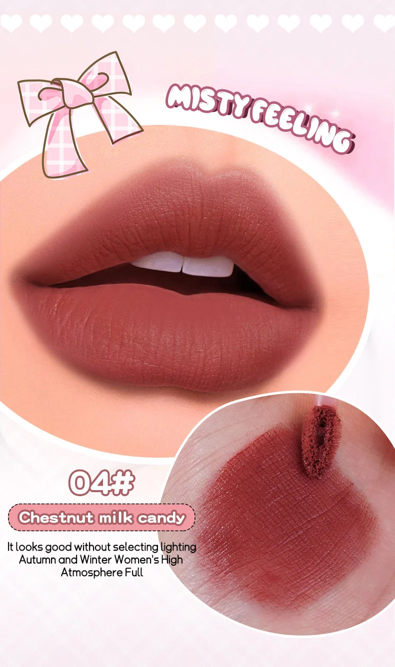 Mousse Misty Lip Mud Long-lasting Velvet Matte Lip Gloss 15 mousse misty lip mud long lasting velvet matte lip gloss sit nth3tatu desc 15