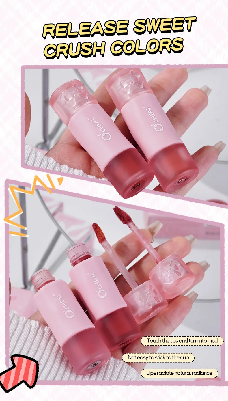 Mousse Misty Lip Mud Long-lasting Velvet Matte Lip Gloss 5 mousse misty lip mud long lasting velvet matte lip gloss sit nth3tatu desc 5