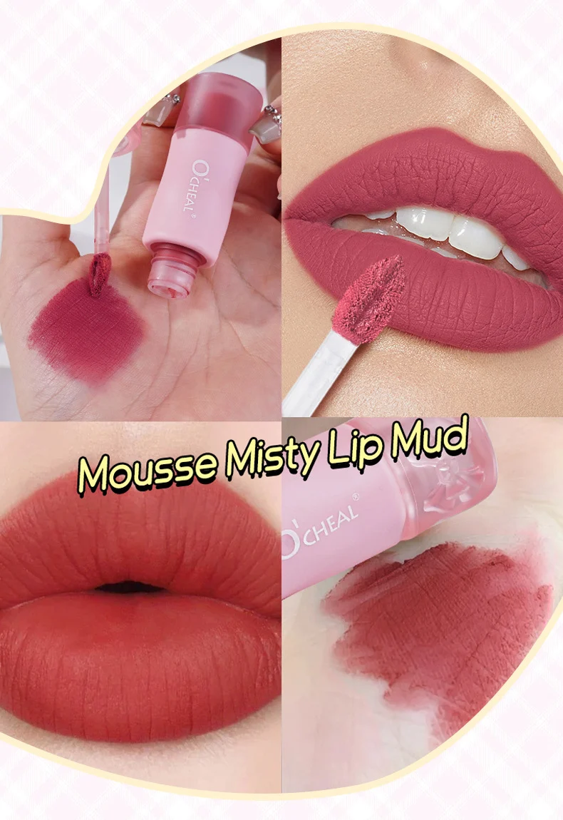 Mousse Misty Lip Mud Long-lasting Velvet Matte Lip Gloss 6 mousse misty lip mud long lasting velvet matte lip gloss sit nth3tatu desc 6