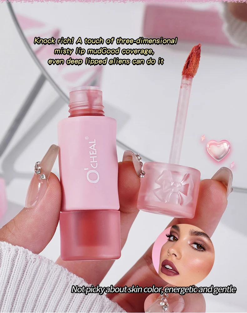 Mousse Misty Lip Mud Long-lasting Velvet Matte Lip Gloss 9 mousse misty lip mud long lasting velvet matte lip gloss sit nth3tatu desc 9