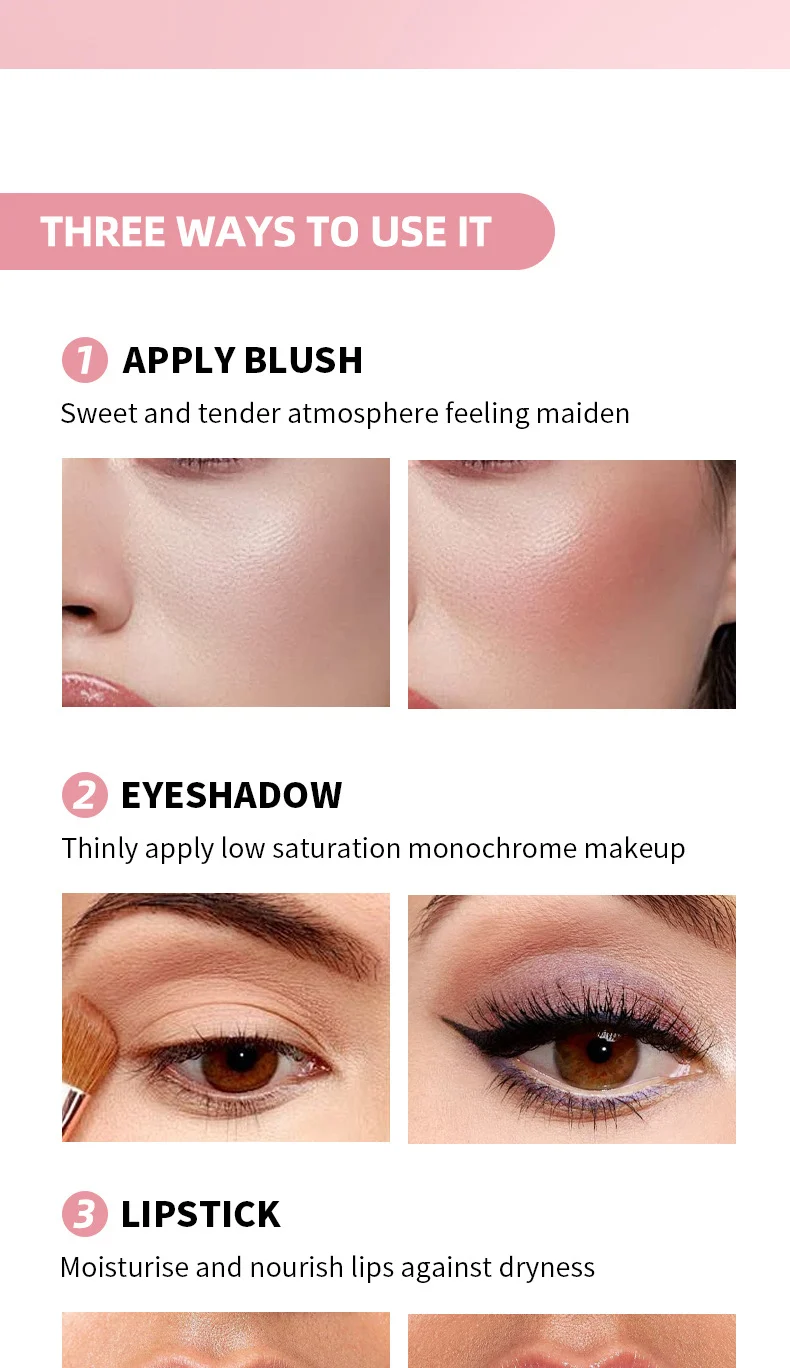 Multifunctional Makeup Stick pH-Sensitive Color Change Blush Lipstick Eyeshadow 3-in-1 10 multifunctional makeup stick ph sensitive color change blush lipstick eyeshadow 3 in 1 sit 4qkmbukj desc 10