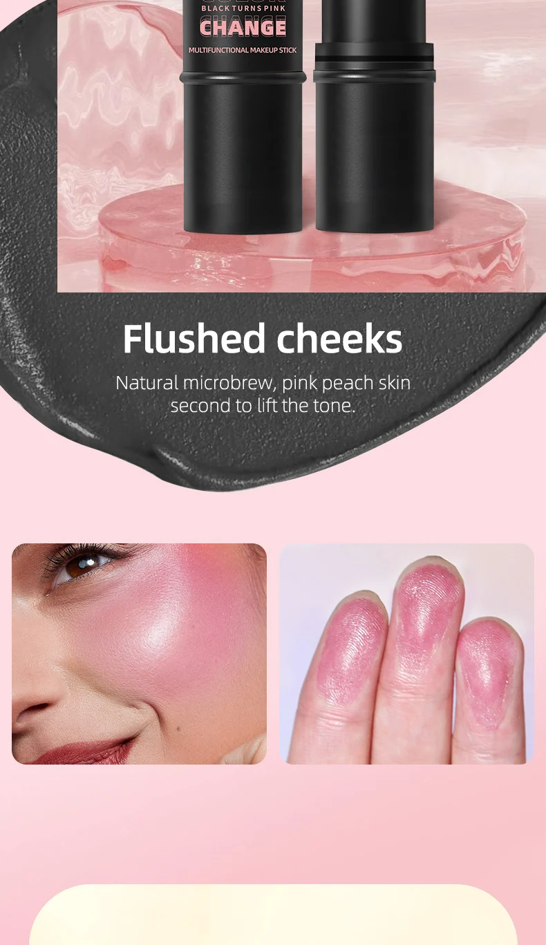Multifunctional Makeup Stick pH-Sensitive Color Change Blush Lipstick Eyeshadow 3-in-1 8 multifunctional makeup stick ph sensitive color change blush lipstick eyeshadow 3 in 1 sit 4qkmbukj desc 8