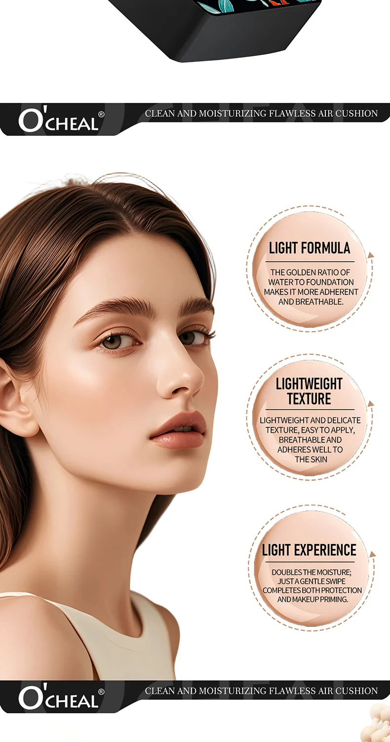 Mushroom Air Cushion Foundation Lightweight Moisturizing Flawless Matte Finish Long Lasting 5 mushroom air cushion foundation 20g sit mkwuhwmx desc 5