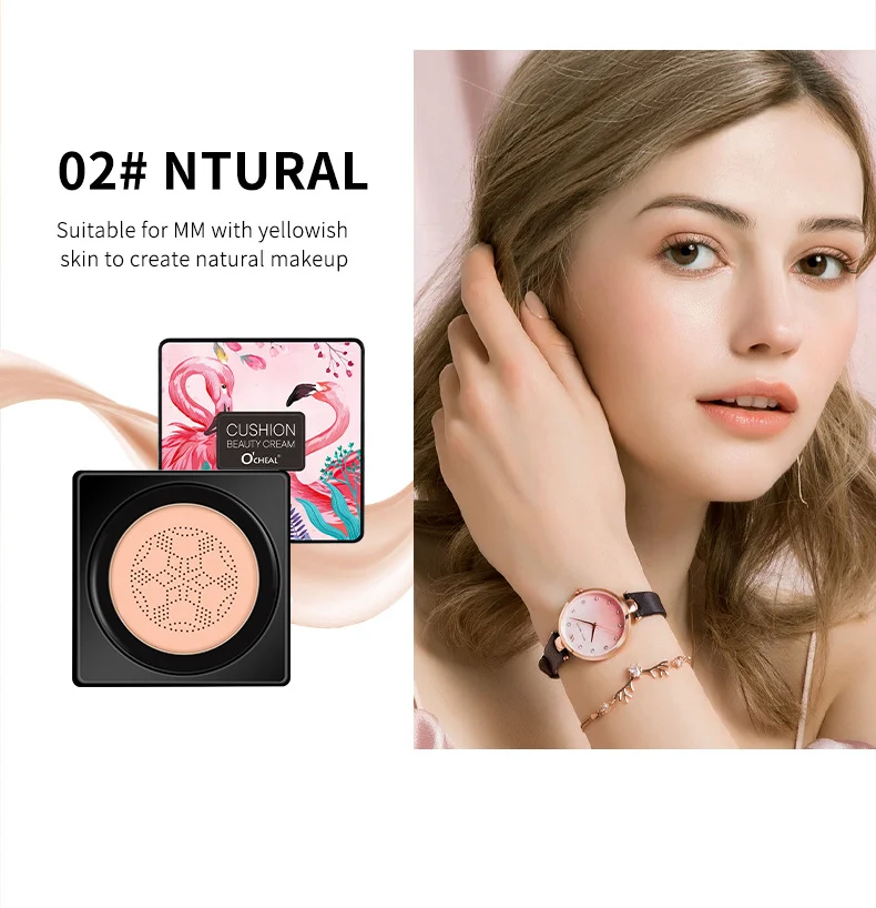 Mushroom Air Cushion Foundation Hydrating Concealer BB Cream Long-Lasting Non-Cakey 11 mushroom air cushion foundation hydrating concealer bb cream sit 9pqc59c8 desc 11