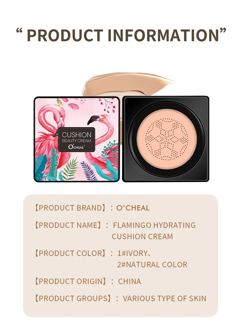 Mushroom Air Cushion Foundation Hydrating Concealer BB Cream Long-Lasting Non-Cakey 14 mushroom air cushion foundation hydrating concealer bb cream sit 9pqc59c8 desc 14