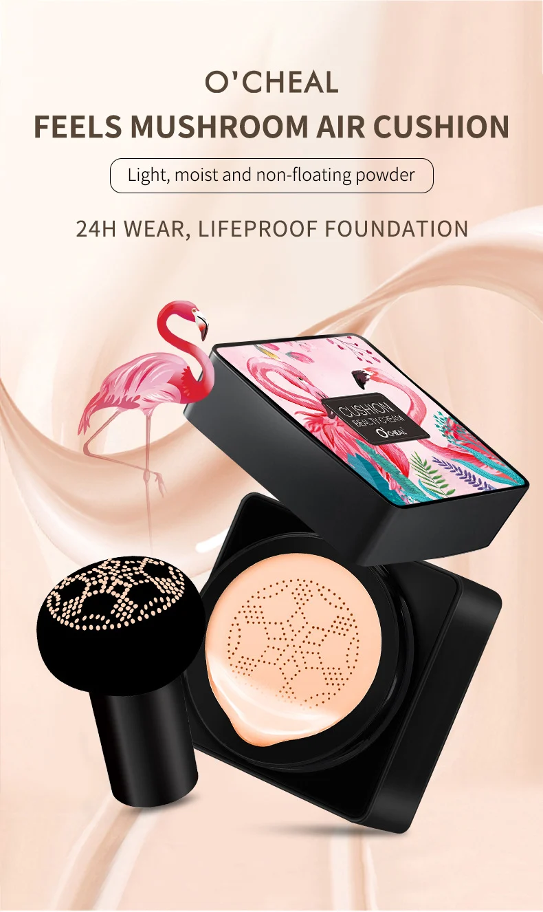 Mushroom Air Cushion Foundation Hydrating Concealer BB Cream Long-Lasting Non-Cakey 2 mushroom air cushion foundation hydrating concealer bb cream sit 9pqc59c8 desc 2