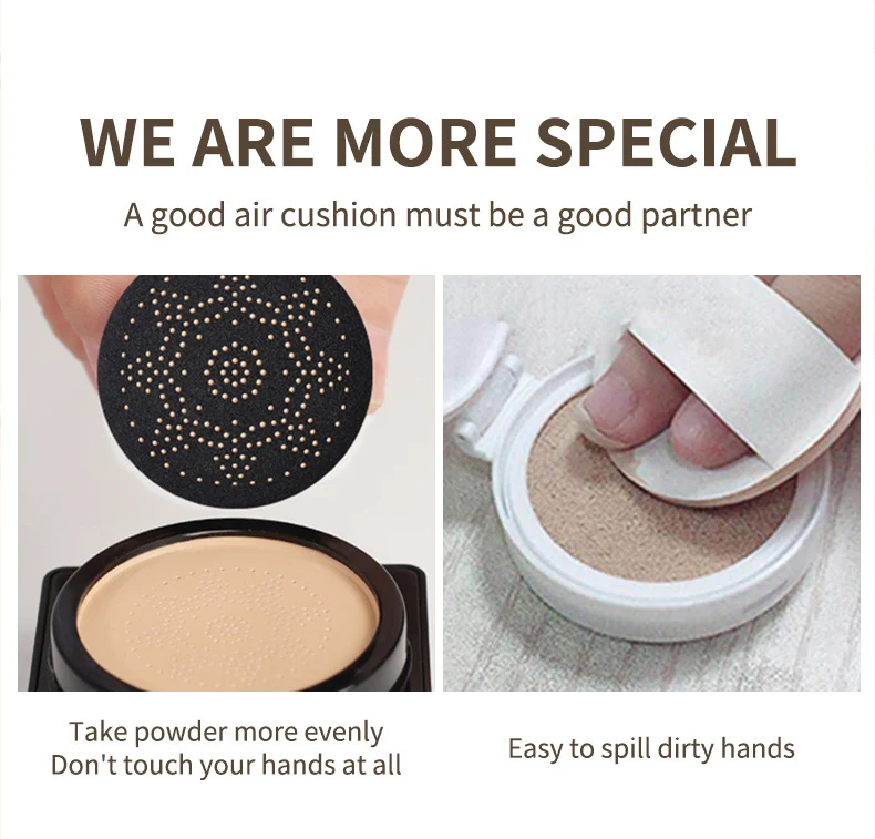 Mushroom Air Cushion Foundation Hydrating Concealer BB Cream Long-Lasting Non-Cakey 6 mushroom air cushion foundation hydrating concealer bb cream sit 9pqc59c8 desc 6