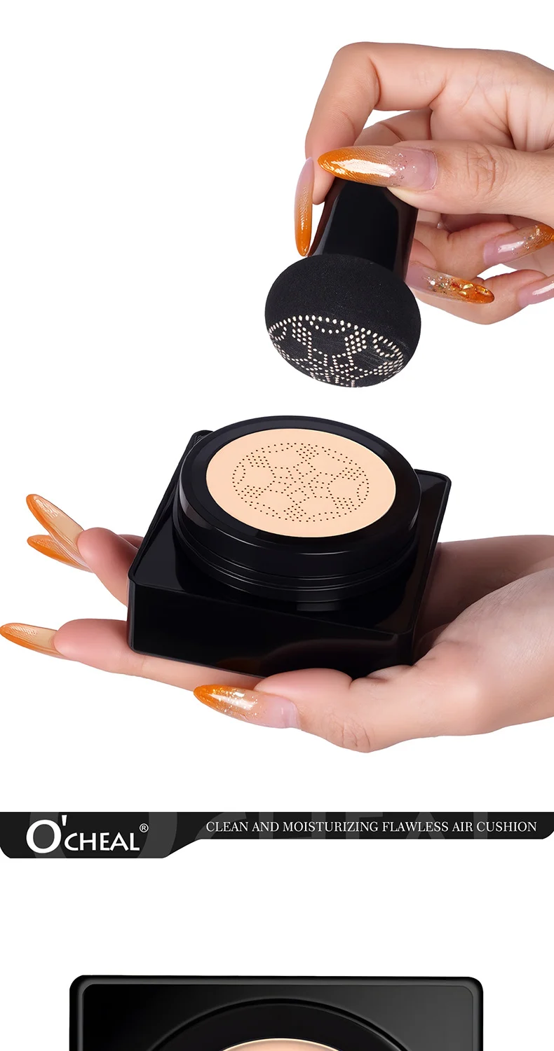 Mushroom Air Cushion Foundation, Moisturizing Long-Lasting Full Coverage Concealer 11 mushroom air cushion foundation moisturizing long lasting full coverage concealer sit xa976cxt desc 11