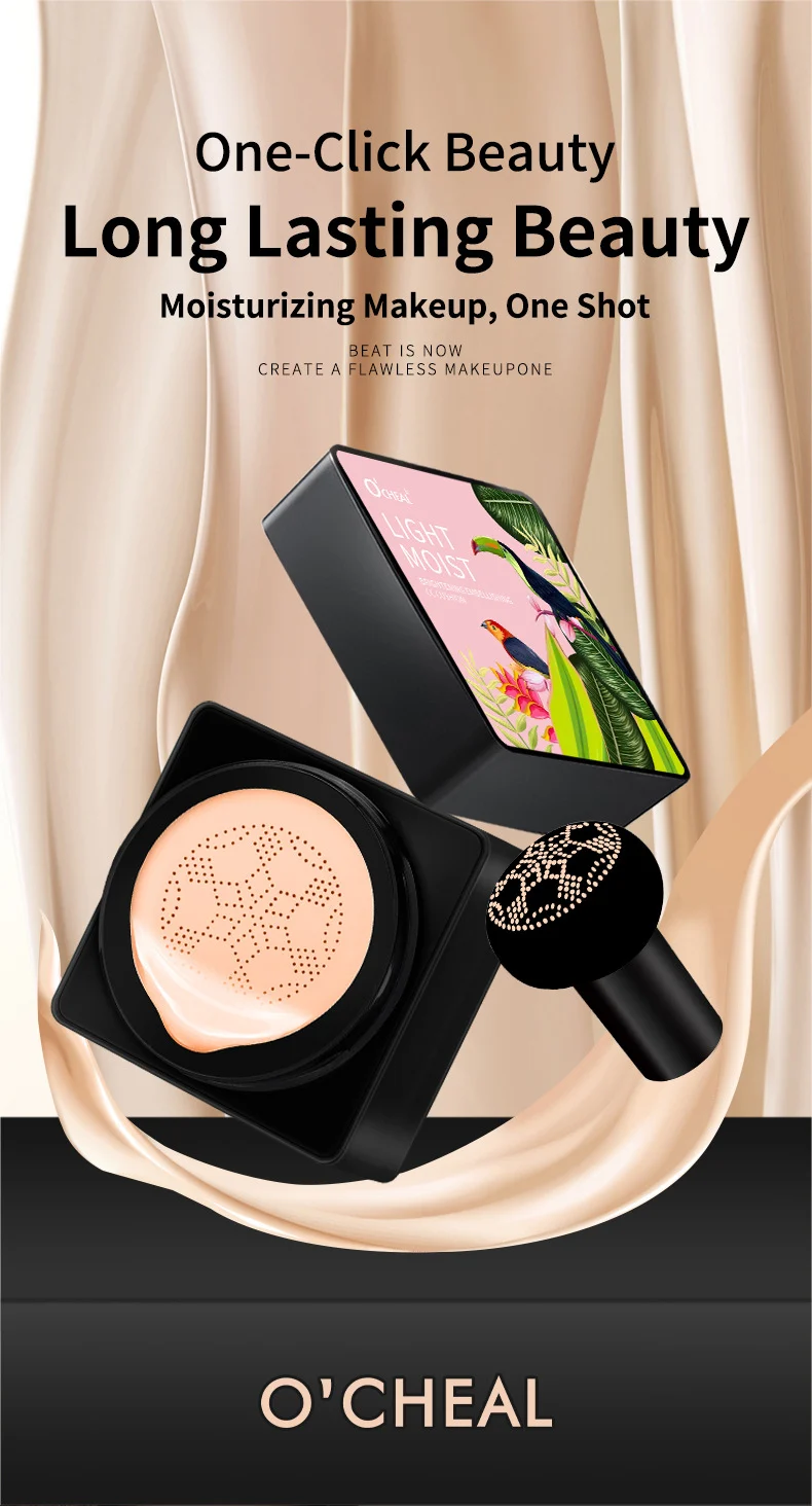 Mushroom Air Cushion Foundation O'CHEAL Brightening Embellishing Concealer BB Cream 1 mushroom air cushion foundation oc heal brightening embellishing sit n77vwktk desc 1