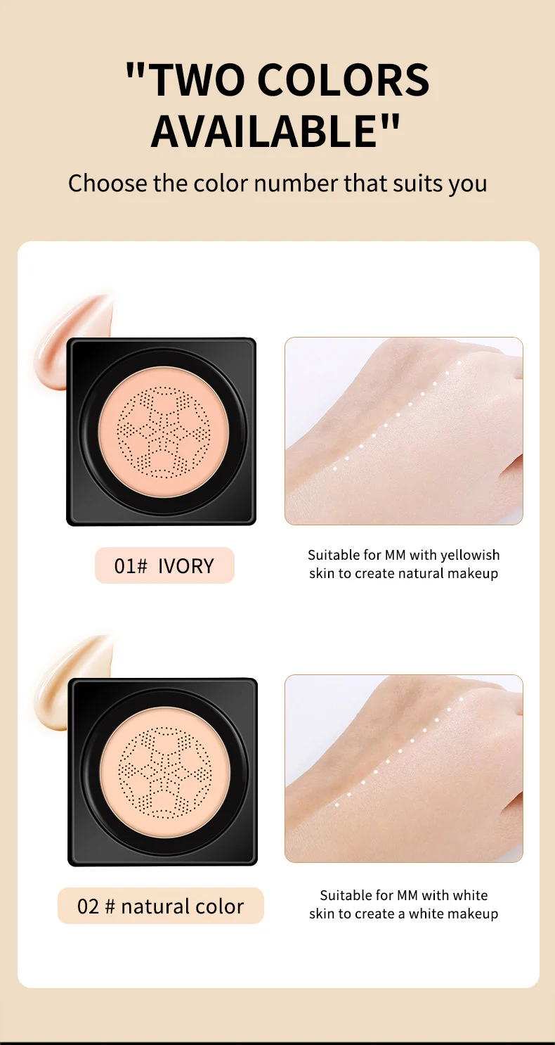 Mushroom Air Cushion Foundation O'CHEAL Brightening Embellishing Concealer BB Cream 10 mushroom air cushion foundation oc heal brightening embellishing sit n77vwktk desc 10