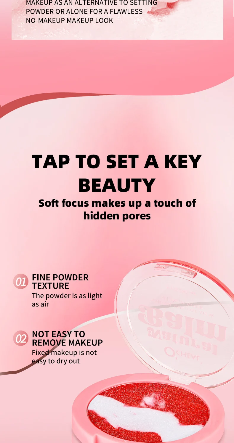 O'CHEAL Natural Soft Focus Setting Powder, Poreless Beauty Balm, No-Makeup Makeup Look 10 natural soft focus setting powder sit e7s8ha9d desc 10