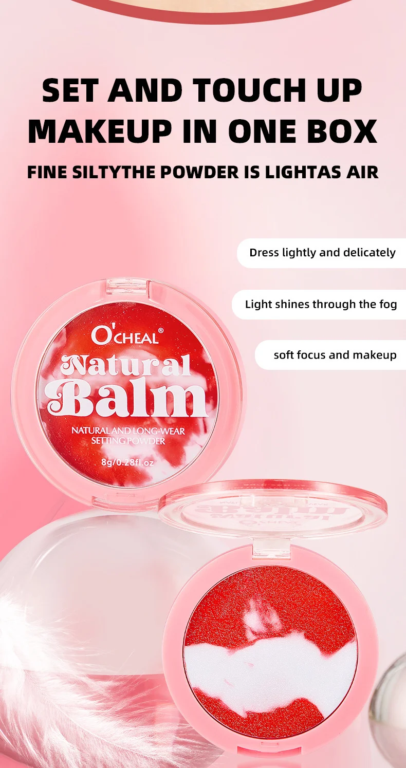 O'CHEAL Natural Soft Focus Setting Powder, Poreless Beauty Balm, No-Makeup Makeup Look 4 natural soft focus setting powder sit e7s8ha9d desc 4