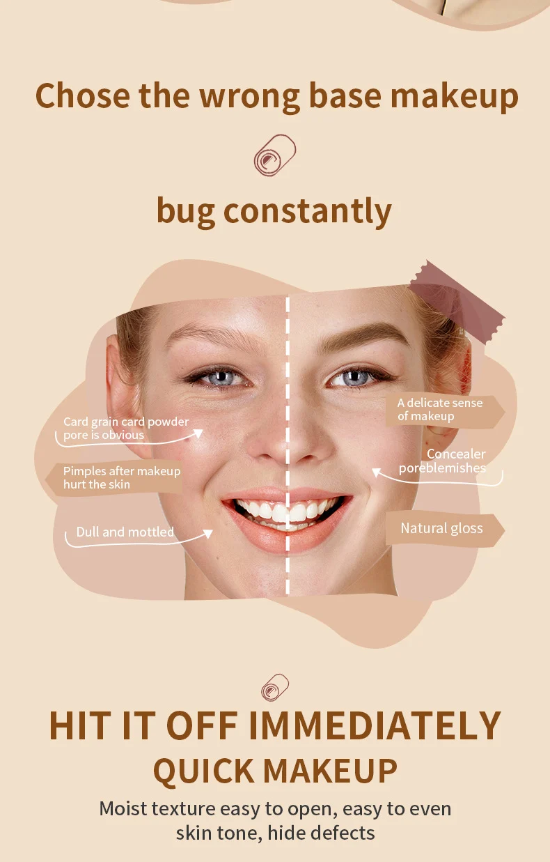 BB Cream Foundation O'CHEAL Hydrating Primer Concealer for Invisible Pores and Long-lasting Wear 2 ocheal bb cream foundation hydrating primer sit kga5gsrb desc 2