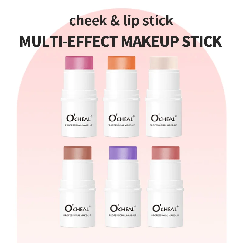 ocheal-blush-stick-cheek-lip-tint-sit-hguwh9f9-1 Blush Stick O'CHEAL Multi-Use Cream Cheek and Lip Tint Portable Waterproof 6-Color Contour Stick