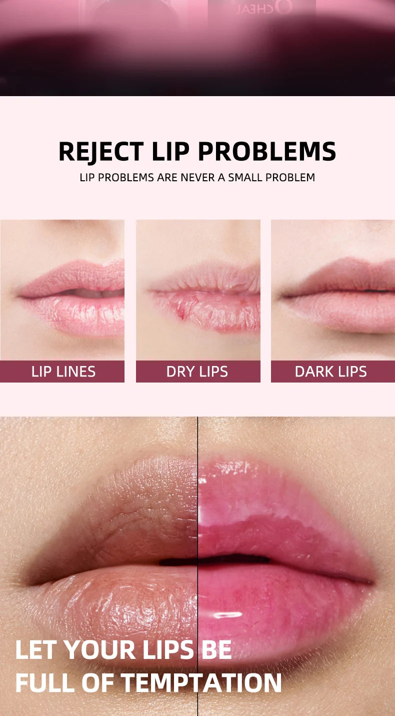 O'CHEAL Color Changing Lip Glaze - Temperature Activated Black to Pink Tint, Waterproof & Non-Stick Cup Moisturizing Lip Gloss 2 ocheal color changing lip glaze black to pink sit wyzba74g desc 2
