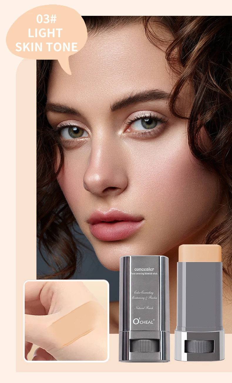 Concealer Foundation Stick O'CHEAL Eraser Blemish Cover Contouring Stick for Acne Marks and Dark Circles 11 ocheal concealer foundation stick eraser sit qet6zvwz desc 11
