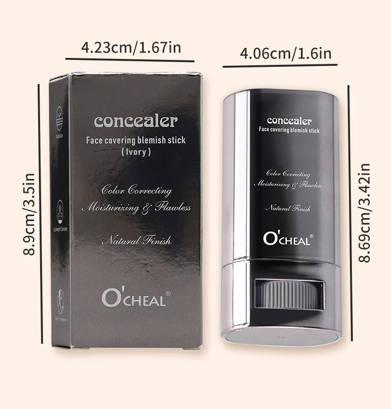 Concealer Foundation Stick O'CHEAL Eraser Blemish Cover Contouring Stick for Acne Marks and Dark Circles 17 ocheal concealer foundation stick eraser sit qet6zvwz desc 17