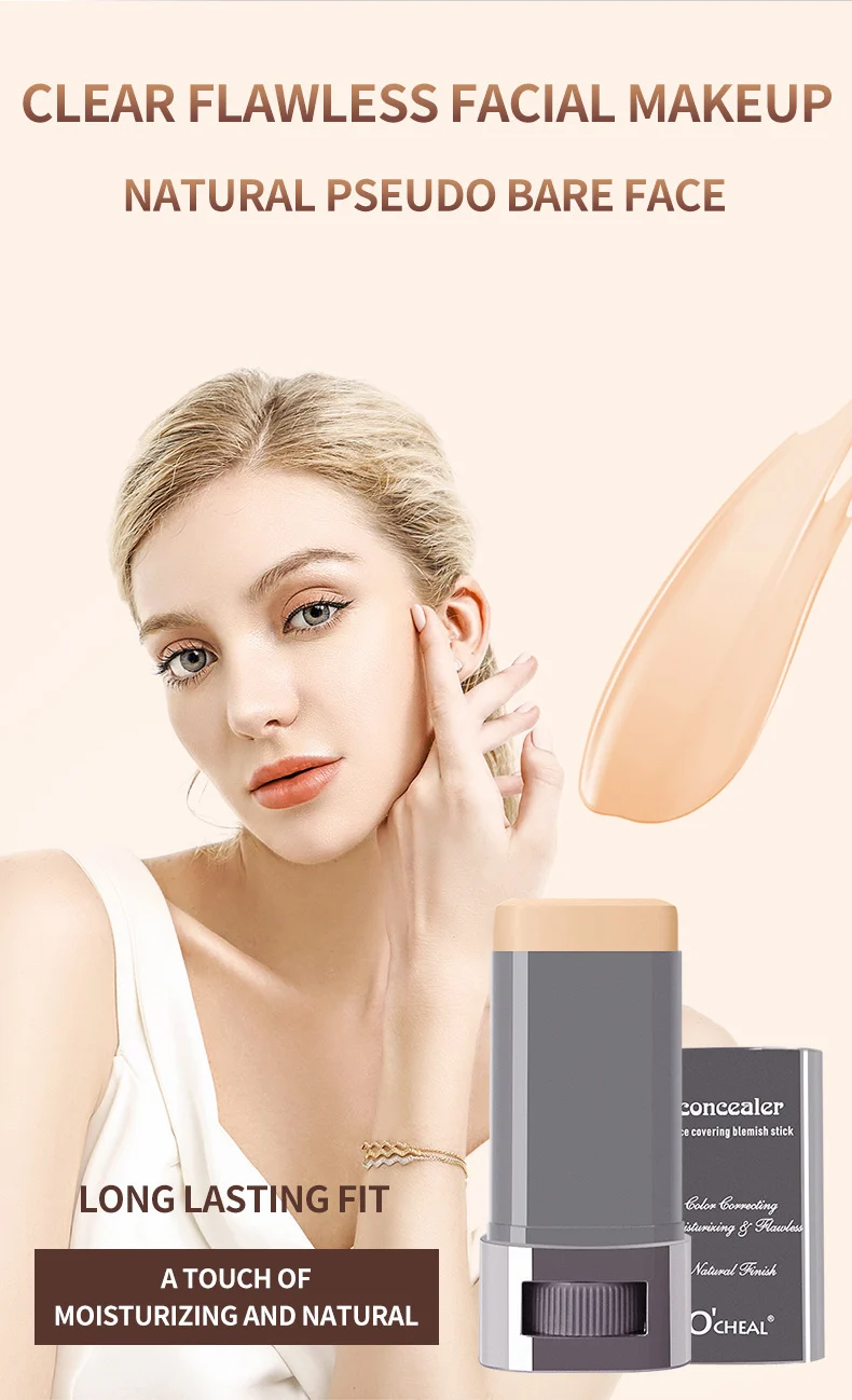Concealer Foundation Stick O'CHEAL Eraser Blemish Cover Contouring Stick for Acne Marks and Dark Circles 2 ocheal concealer foundation stick eraser sit qet6zvwz desc 2