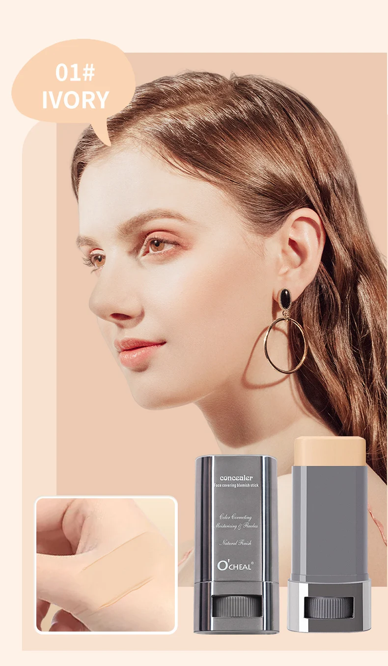 Concealer Foundation Stick O'CHEAL Eraser Blemish Cover Contouring Stick for Acne Marks and Dark Circles 9 ocheal concealer foundation stick eraser sit qet6zvwz desc 9