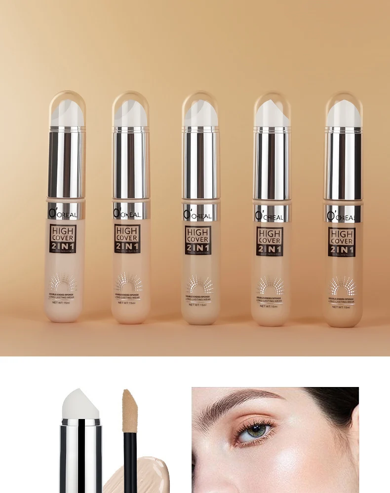 O'Cheal High Cover 2-in-1 Liquid Foundation & Concealer Stick 15ml 11 ocheal high cover 2 in 1 liquid foundation concealer stick 15ml sit hkmxppxn desc 11