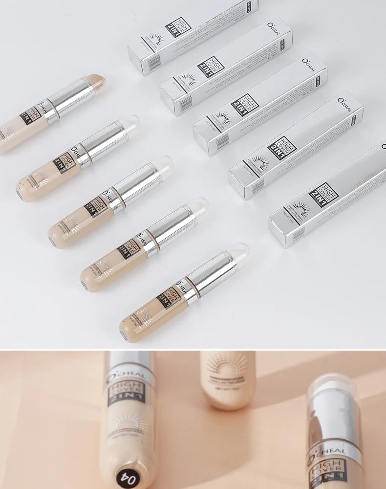 O'Cheal High Cover 2-in-1 Liquid Foundation & Concealer Stick 15ml 17 ocheal high cover 2 in 1 liquid foundation concealer stick 15ml sit hkmxppxn desc 17