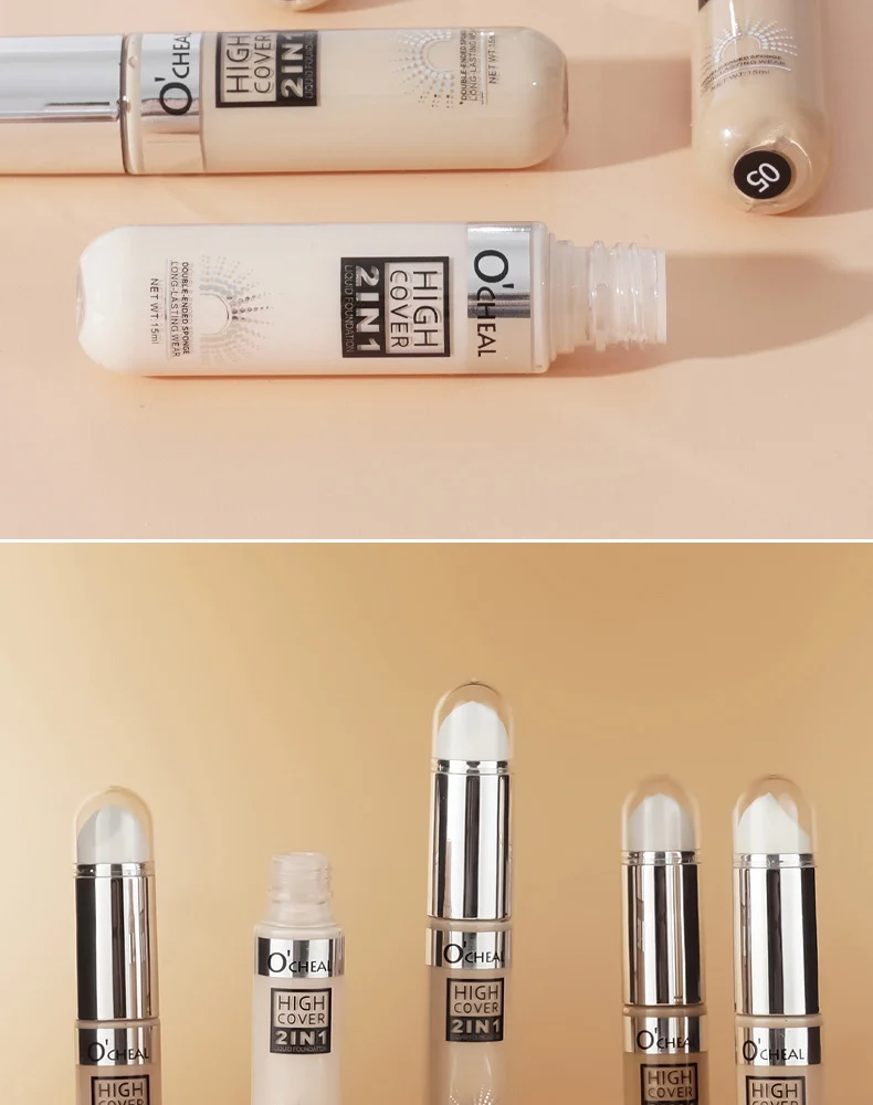 O'Cheal High Cover 2-in-1 Liquid Foundation & Concealer Stick 15ml 18 ocheal high cover 2 in 1 liquid foundation concealer stick 15ml sit hkmxppxn desc 18