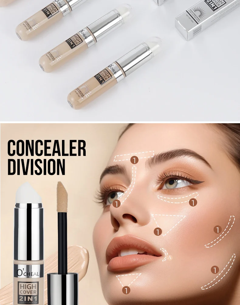 O'Cheal High Cover 2-in-1 Liquid Foundation & Concealer Stick 15ml 5 ocheal high cover 2 in 1 liquid foundation concealer stick 15ml sit hkmxppxn desc 5