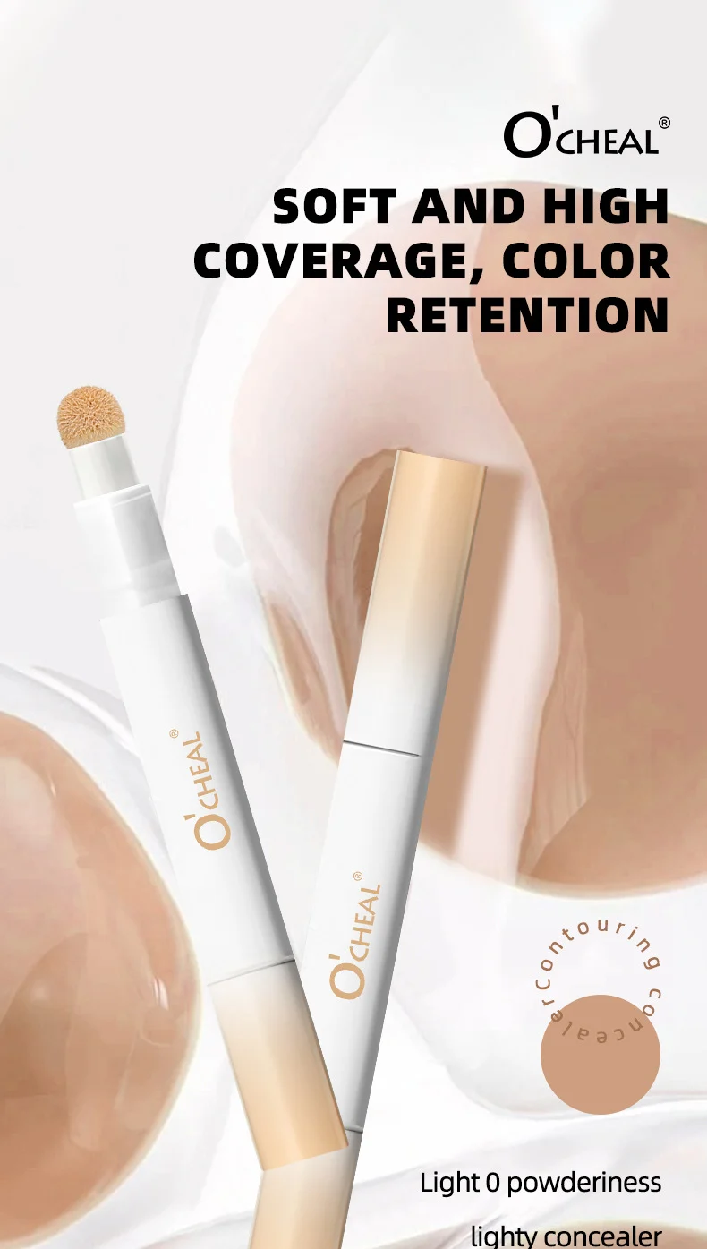 Concealer Liquid High Coverage Waterproof O'CHEAL Silk Smooth Long-lasting Color Correcting Makeup 1 ocheal high coverage liquid concealer sit k89fjfnp desc 1
