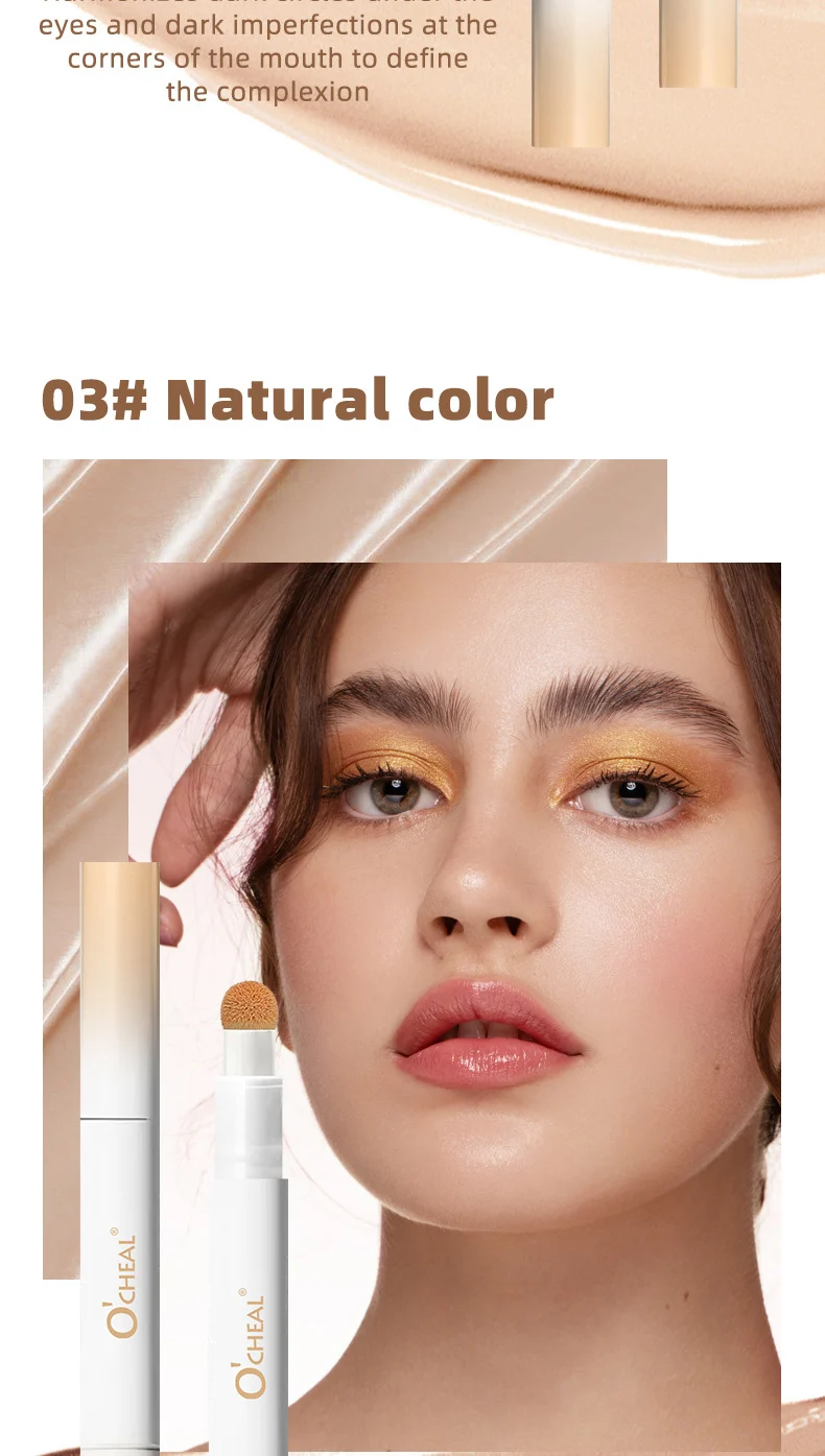 Concealer Liquid High Coverage Waterproof O'CHEAL Silk Smooth Long-lasting Color Correcting Makeup 12 ocheal high coverage liquid concealer sit k89fjfnp desc 12