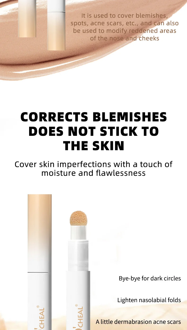 Concealer Liquid High Coverage Waterproof O'CHEAL Silk Smooth Long-lasting Color Correcting Makeup 13 ocheal high coverage liquid concealer sit k89fjfnp desc 13