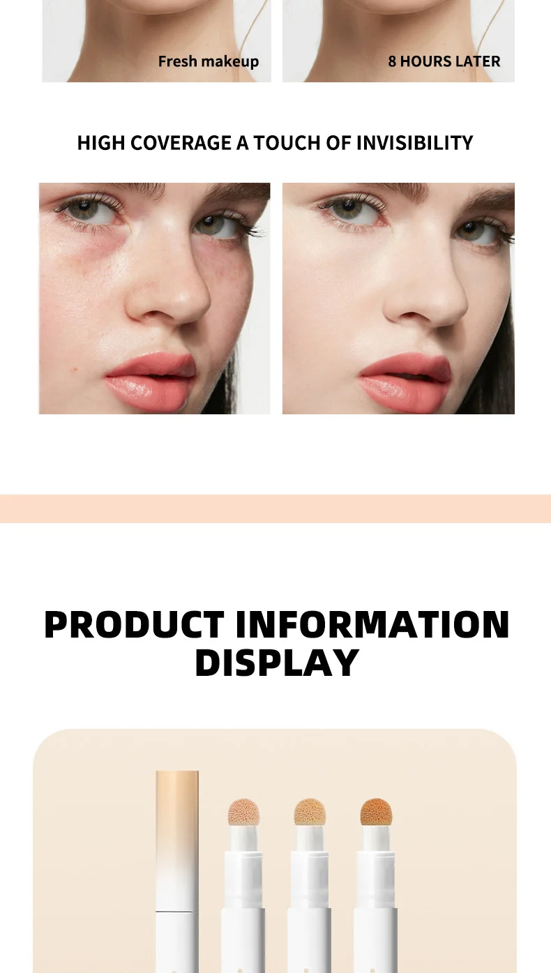 Concealer Liquid High Coverage Waterproof O'CHEAL Silk Smooth Long-lasting Color Correcting Makeup 15 ocheal high coverage liquid concealer sit k89fjfnp desc 15