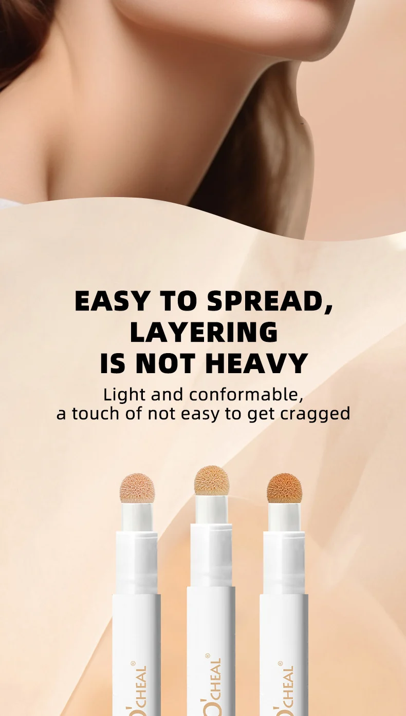 Concealer Liquid High Coverage Waterproof O'CHEAL Silk Smooth Long-lasting Color Correcting Makeup 6 ocheal high coverage liquid concealer sit k89fjfnp desc 6