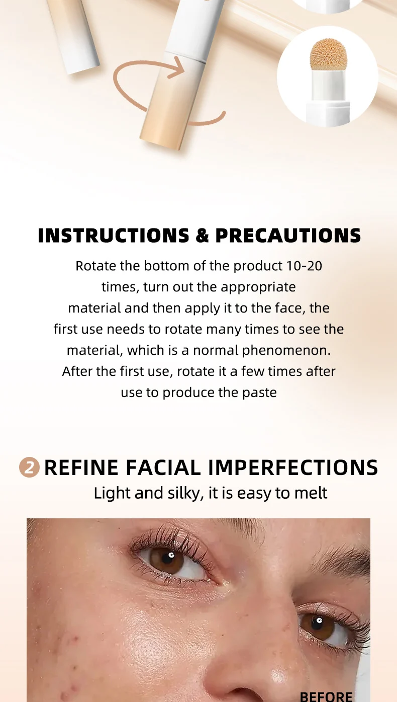 Concealer Liquid High Coverage Waterproof O'CHEAL Silk Smooth Long-lasting Color Correcting Makeup 8 ocheal high coverage liquid concealer sit k89fjfnp desc 8