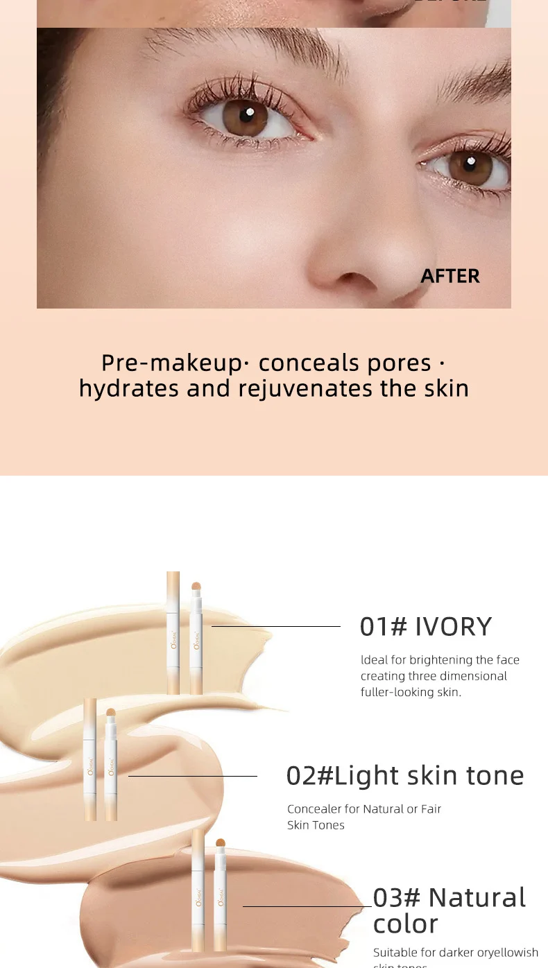 Concealer Liquid High Coverage Waterproof O'CHEAL Silk Smooth Long-lasting Color Correcting Makeup 9 ocheal high coverage liquid concealer sit k89fjfnp desc 9