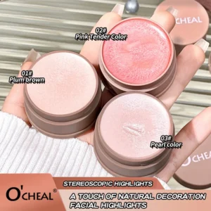 OCHEAL Silky Putty Highlighter Cream for a natural, dewy glow and three-dimensional contouring.