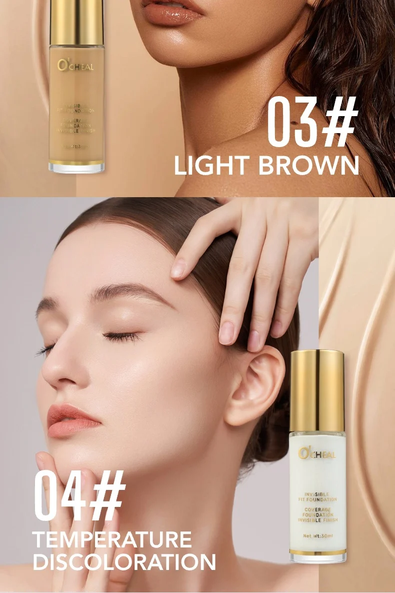 Long Wear Waterproof Foundation Flawless Coverage Invisible Pore BB Cream Hydrating Lightweight Foundation 12 ocheal long wear waterproof foundation invisible pore bb cream sit u7z4h9zn desc 12