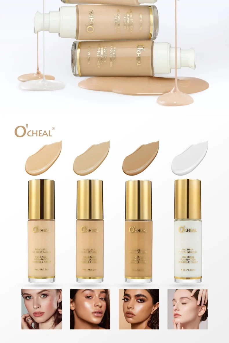 Long Wear Waterproof Foundation Flawless Coverage Invisible Pore BB Cream Hydrating Lightweight Foundation 18 ocheal long wear waterproof foundation invisible pore bb cream sit u7z4h9zn desc 18