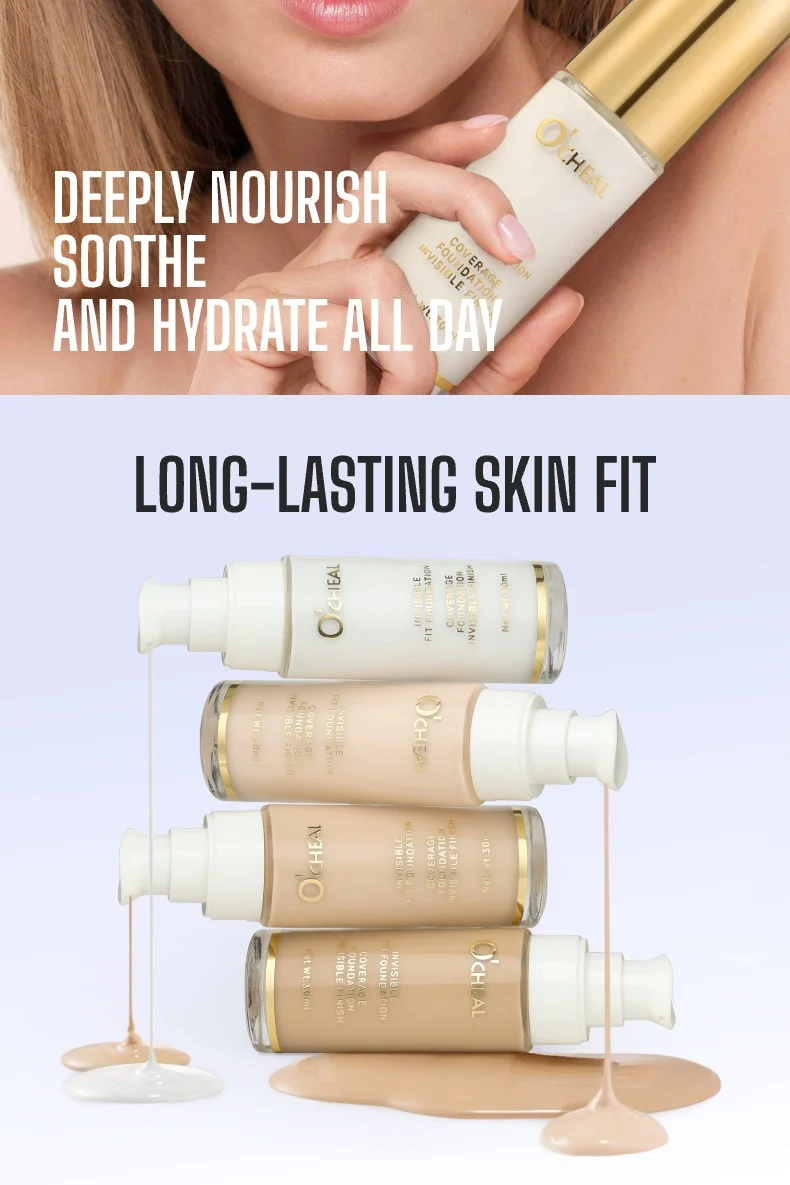 Long Wear Waterproof Foundation Flawless Coverage Invisible Pore BB Cream Hydrating Lightweight Foundation 6 ocheal long wear waterproof foundation invisible pore bb cream sit u7z4h9zn desc 6