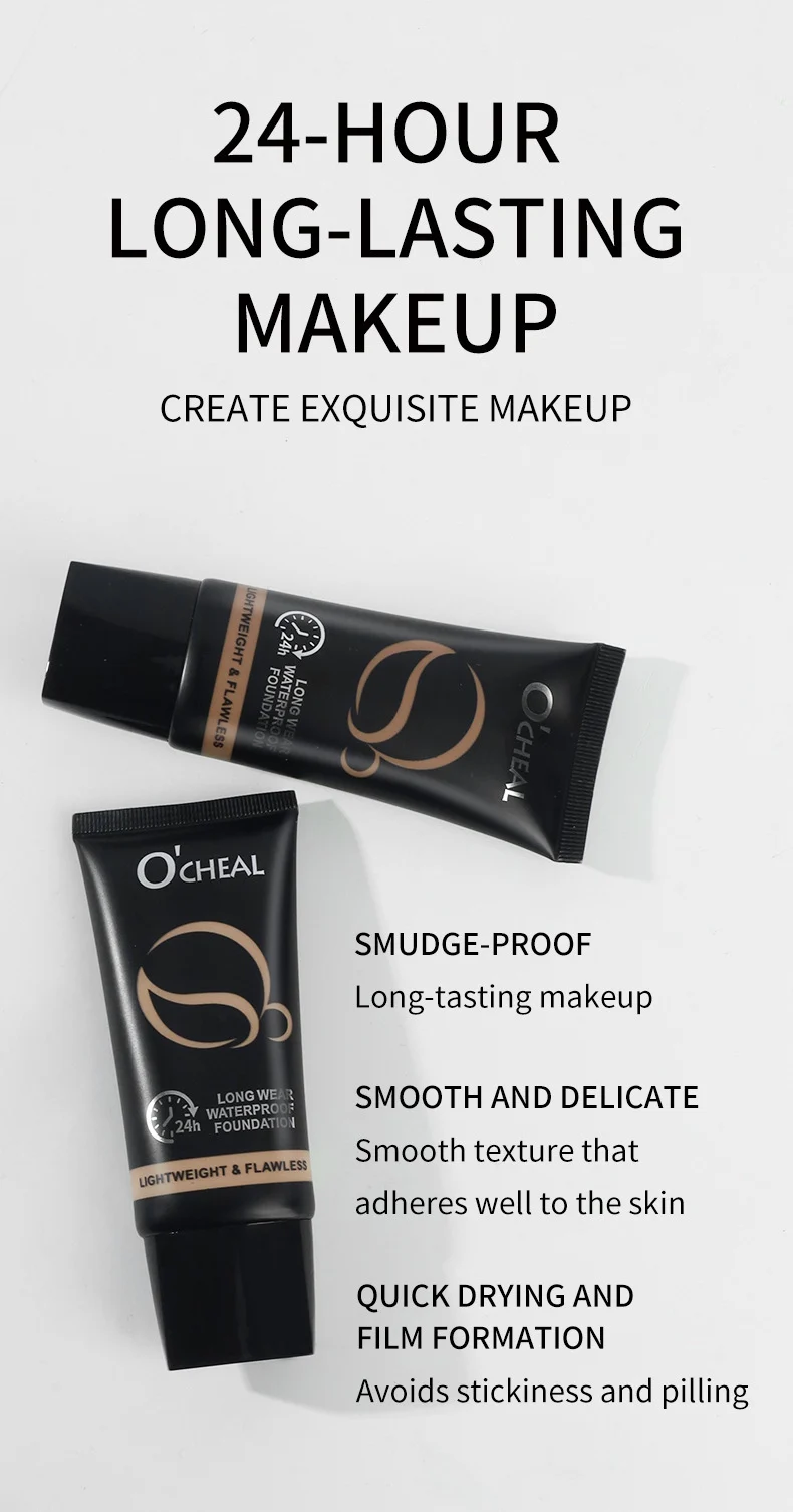 Matte Foundation Long Wear 24h Waterproof Full Coverage Concealer by O'CHEAL 3 ocheal matte foundation 24h waterproof sit 3n3gw2ny desc 3