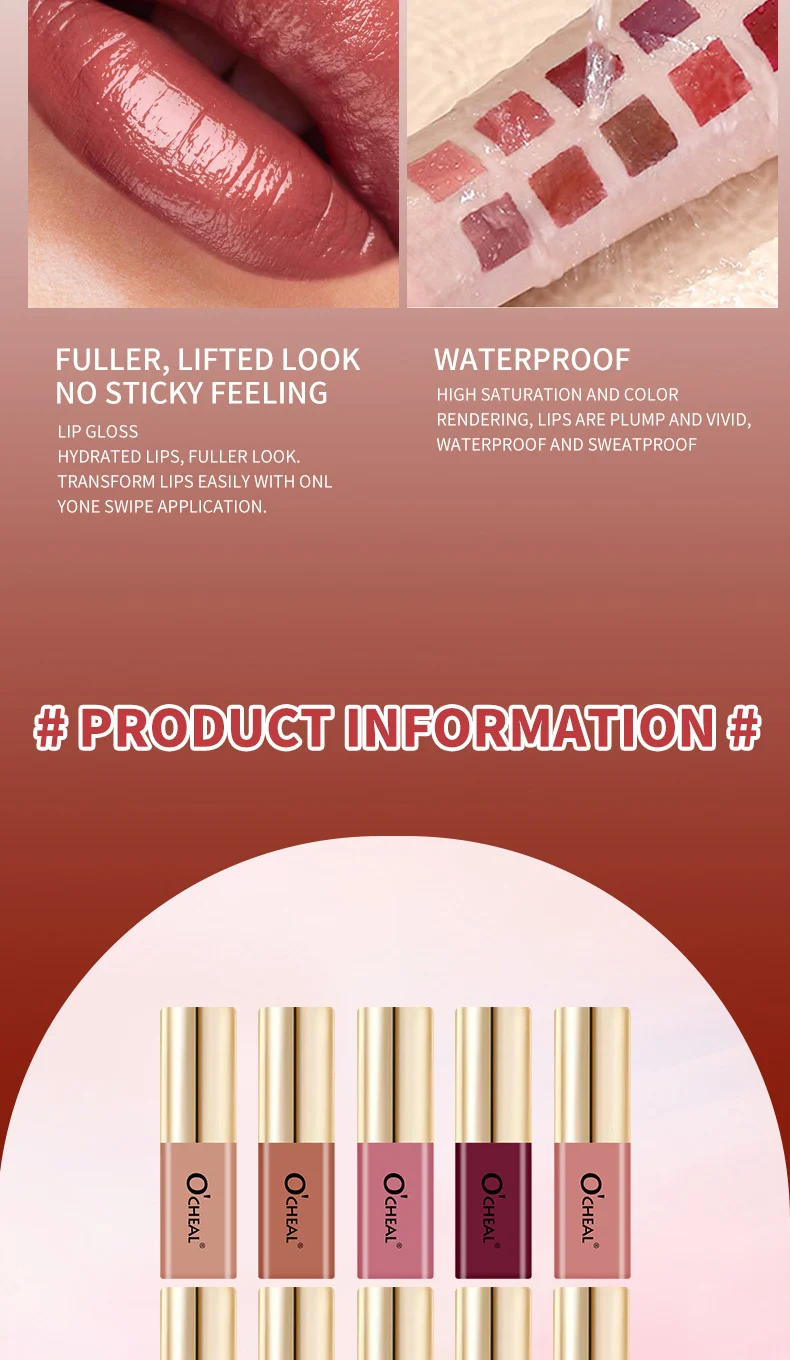Lip Glaze Matte O'CHEAL Waterproof Long Lasting Non-Stick Cup Velvet Lip Mud 13 ocheal matte lip glaze waterproof sit r6rnckak desc 13