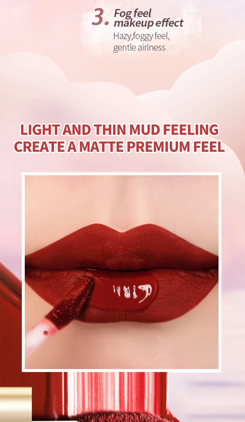 Lip Glaze Matte O'CHEAL Waterproof Long Lasting Non-Stick Cup Velvet Lip Mud 5 ocheal matte lip glaze waterproof sit r6rnckak desc 5